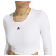 Adidas Γυναικεία μακρυμάνικη μπλούζα Essentials Rib Cropped Long-Sleeve Top